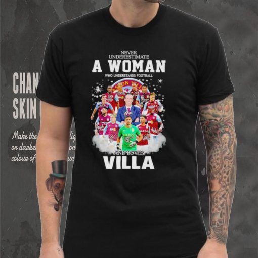 Never underestimate a woman who understands football and loves Villa signatures shirt