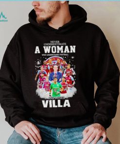 Never underestimate a woman who understands football and loves Villa signatures shirt