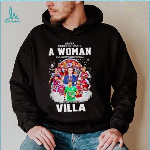 Never underestimate a woman who understands football and loves Villa signatures shirt