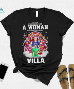 Never underestimate a woman who understands football and loves Villa signatures shirt