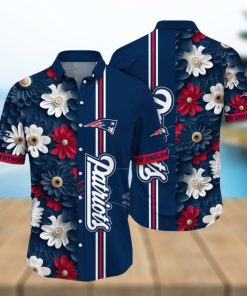 New England Patriots Hawaii Shirt Flower Sporty And Stylish