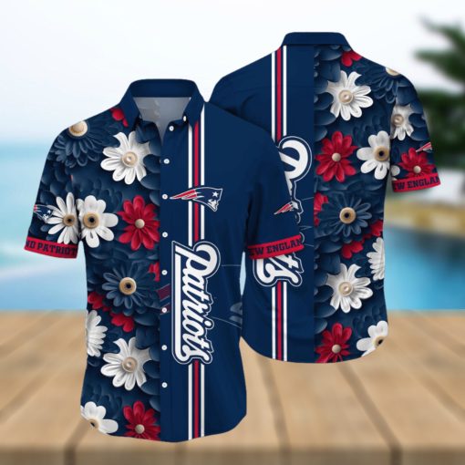 New England Patriots Hawaii Shirt Flower Sporty And Stylish