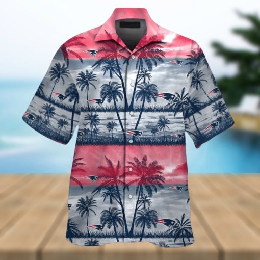 New England Patriots Short Sleeve Button Up Tropical Hawaiian Shirt VER010