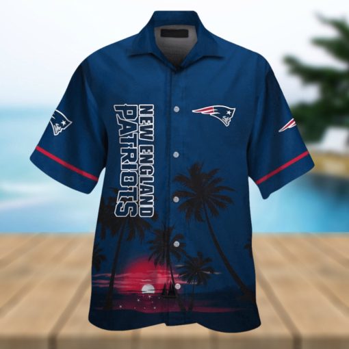 New England Patriots Short Sleeve Button Up Tropical Hawaiian Shirt VER011