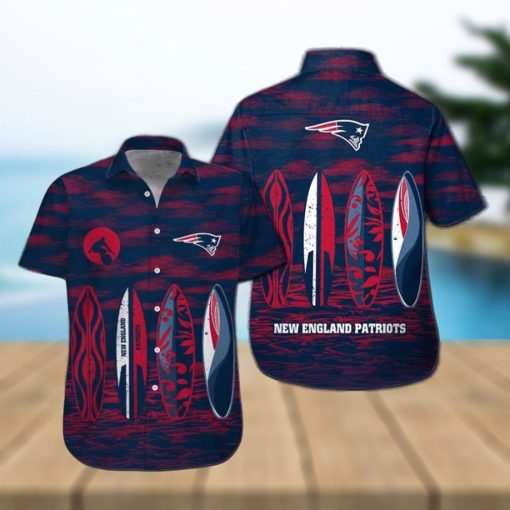 New England Patriots Short Sleeve Button Up Tropical Hawaiian Shirt VER016