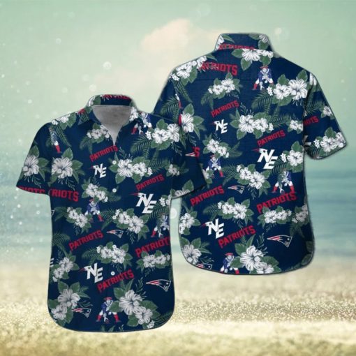 New England Patriots Short Sleeve Button Up Tropical Hawaiian Shirt VER024