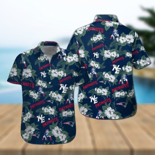 New England Patriots Short Sleeve Button Up Tropical Hawaiian Shirt VER024