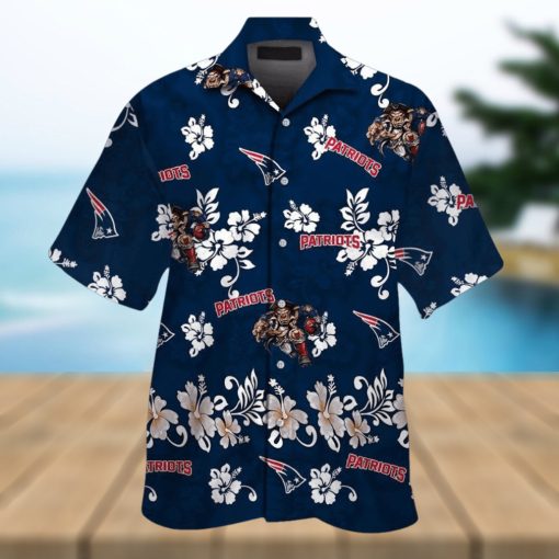 New England Patriots Short Sleeve Button Up Tropical Hawaiian Shirt VER026