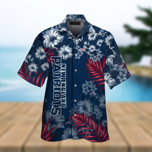 New England Patriots Short Sleeve Button Up Tropical Hawaiian Shirt VER04