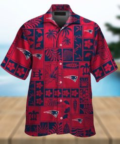 New England Patriots Short Sleeve Button Up Tropical Hawaiian Shirt VER09