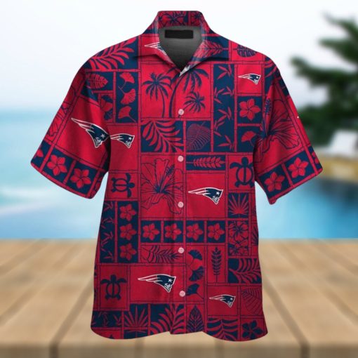 New England Patriots Short Sleeve Button Up Tropical Hawaiian Shirt VER09