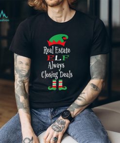 New Funny Real Estate Elf Always Closing Deals Christmas T Shirts