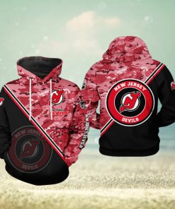 New Jersey Devils NHL Camo Team 3D Printed Hoodie