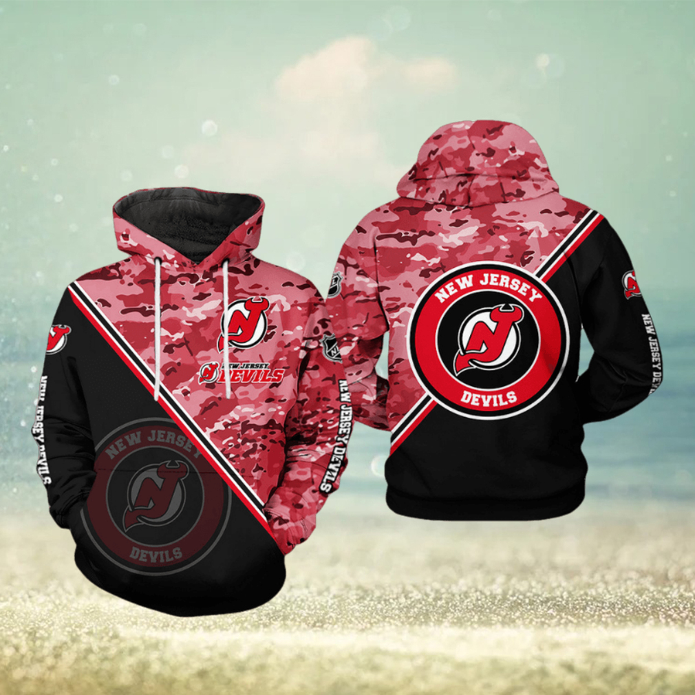 New Jersey Devils NHL Camo Team 3D Printed Hoodie New Jersey Devils NHL Camo Team 3D Printed Hoodie