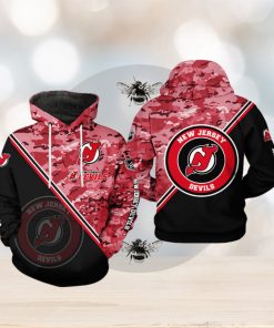 New Jersey Devils NHL Camo Team 3D Printed Hoodie