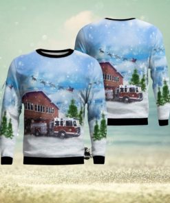 New Milford Connecticut Water Witch Hose Company No 2 Christmas Ugly Sweater 3D