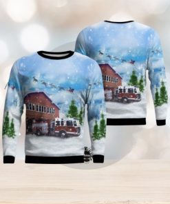 New Milford Connecticut Water Witch Hose Company No 2 Christmas Ugly Sweater 3D