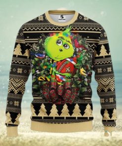 New Orleans Saints Grinch Hug Ugly Christmas Sweater