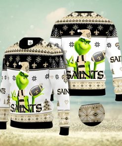 New Orleans Saints NFL Grinch Ugly Christmas Sweater Xmas 3D Printed Christmas Sweater Gift