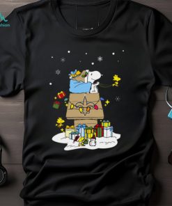 New Orleans Saints Santa Snoopy Wish You A Merry Christmas Shirt