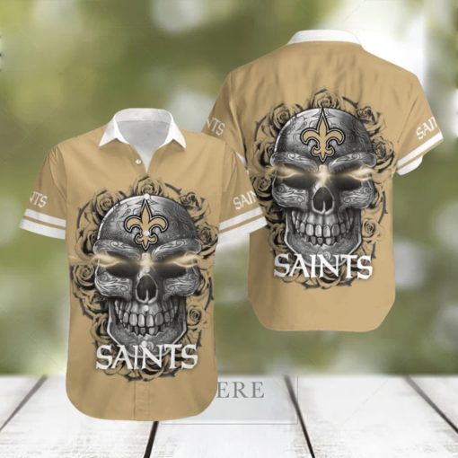 New Orleans Saints Skull 3D Hawaiian Shirt Summer Collection