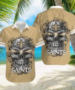 New Orleans Saints Skull 3D Hawaiian Shirt Summer Collection