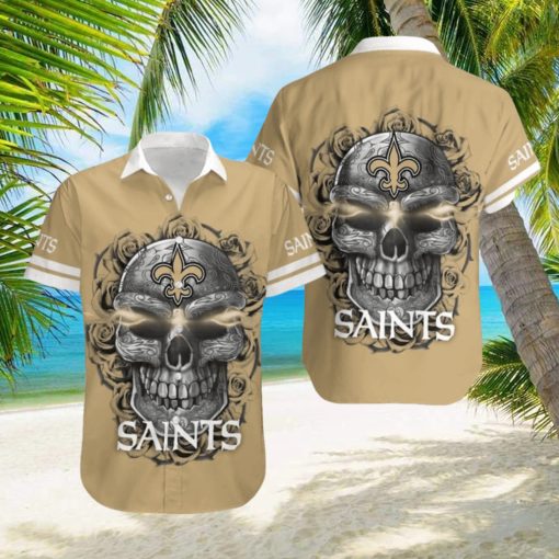 New Orleans Saints Skull 3D Hawaiian Shirt Summer Collection