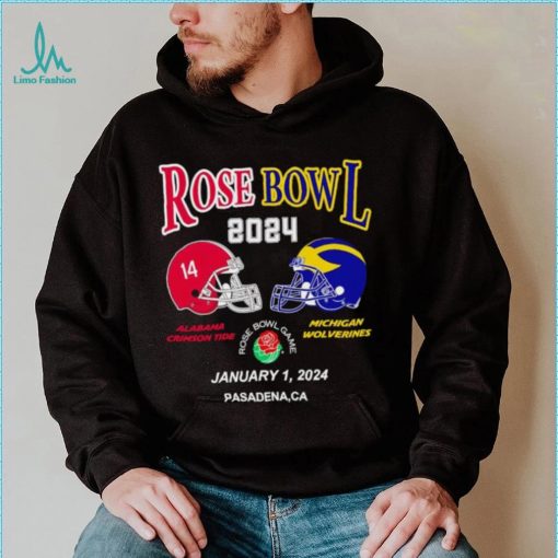 New Rose Bowl 2024 Alabama Crimson Tide vs Michigan Wolverines January 1 shirt