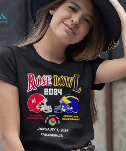 New Rose Bowl 2024 Alabama Crimson Tide vs Michigan Wolverines January 1 shirt