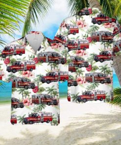 New York City Fire Department Bureau of EMS Hawaiian Shirt Summner Vacation Shirt