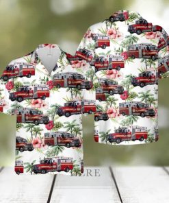 New York City Fire Department Bureau of EMS Hawaiian Shirt Summner Vacation Shirt