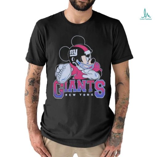 New York Giants Junk Food Scarlet Disney Mickey QB T Shirt