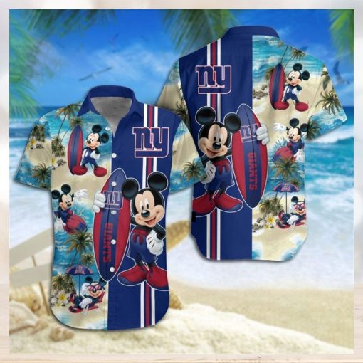 New York Giants Mickey Mouse Hawaiian Shirt