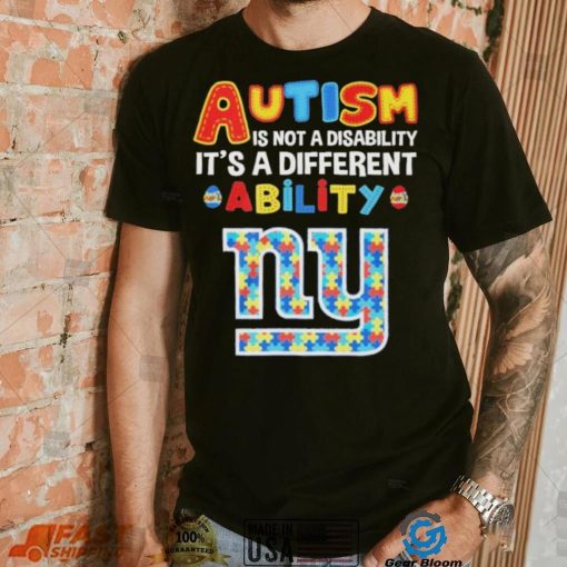 New York Giants NFL Autism Is Not A Disability 2024 Shirt