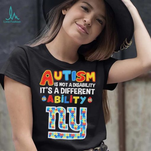 New York Giants NFL Autism Is Not A Disability 2024 Shirt