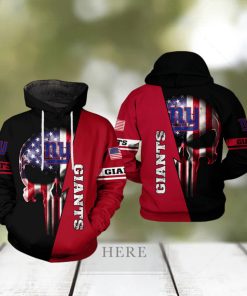 New York Giants NFL US Flag Skull Team 3D Printed Hoodie