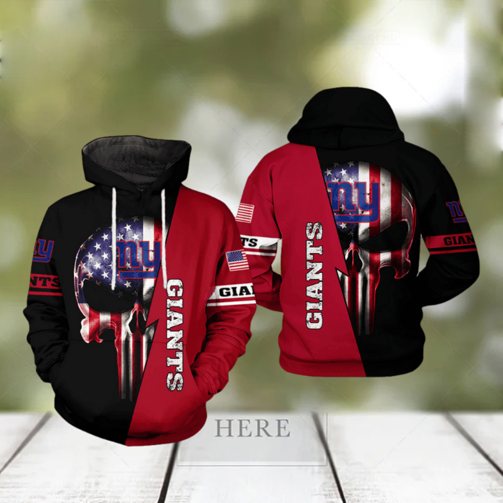New York Giants NFL US Flag Skull Team 3D Printed Hoodie New York Giants NFL US Flag Skull Team 3D Printed Hoodie