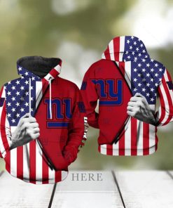 New York Giants NFL US Flag Team 3D Printed Hoodie Ver 1