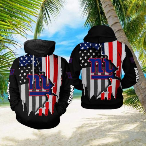 New York Giants NFL US Flag Team 3D Printed Hoodie