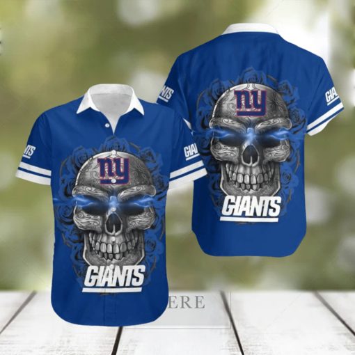 New York Giants Skull 3D Hawaiian Shirt Summer Collection