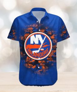 New York Islanders Aloha Shirt Apparel, Vintage Camo Hawaiian Style