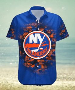 New York Islanders Aloha Shirt Apparel, Vintage Camo Hawaiian Style