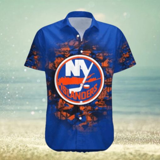 New York Islanders Aloha Shirt Apparel, Vintage Camo Hawaiian Style