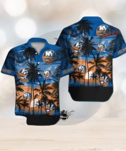 New York Islanders Hawaiian Shirt, Tropical Short Sleeve Design