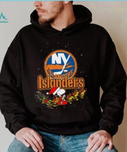 New York Islanders NHL Santa Snoopy and Woodstock Christmas T Shirt, hoodie, sweater, long sleeve and tank top New York Islanders NHL Santa Snoopy and Woodstock Christmas T Shirt