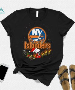 New York Islanders NHL Santa Snoopy and Woodstock Christmas T Shirt, hoodie, sweater, long sleeve and tank top New York Islanders NHL Santa Snoopy and Woodstock Christmas T Shirt
