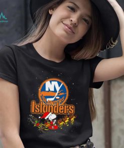 New York Islanders NHL Santa Snoopy and Woodstock Christmas T Shirt, hoodie, sweater, long sleeve and tank top New York Islanders NHL Santa Snoopy and Woodstock Christmas T Shirt