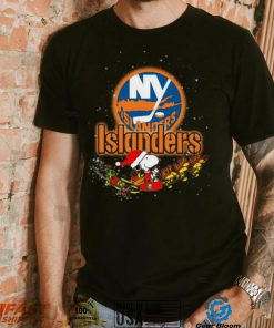 New York Islanders NHL Santa Snoopy and Woodstock Christmas T Shirt, hoodie, sweater, long sleeve and tank top New York Islanders NHL Santa Snoopy and Woodstock Christmas T Shirt