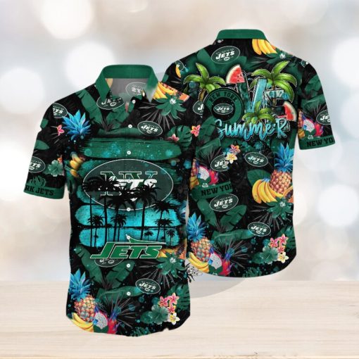 New York Jets NFL Hawaiian Shirt Straw Hatstime Aloha Shirt