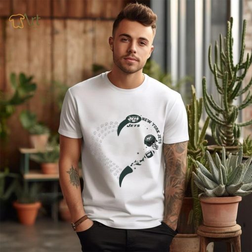 New York Jets football heart helmet logo gift shirt
